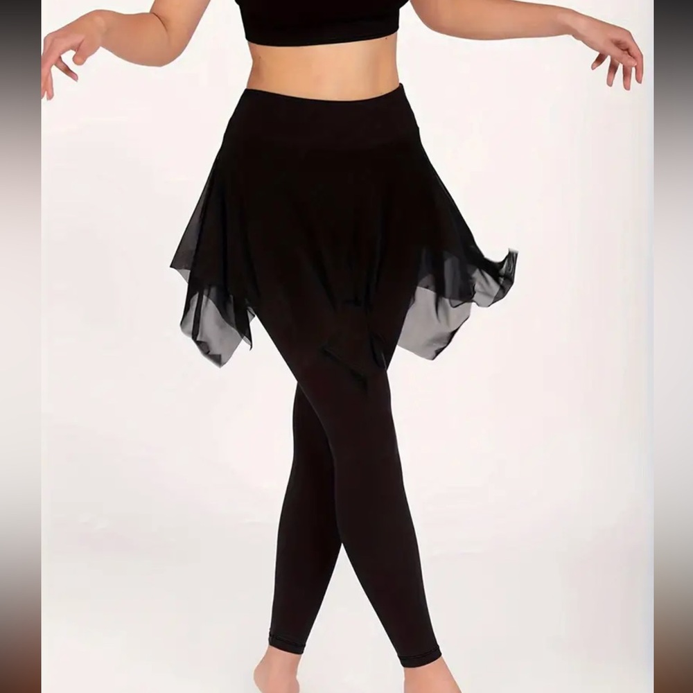 Black Skirted Leggings 2X